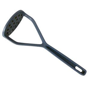 Vintage Ekco Blue Plastic Potato Masher With Ergonomic Handle & Hanging Hole